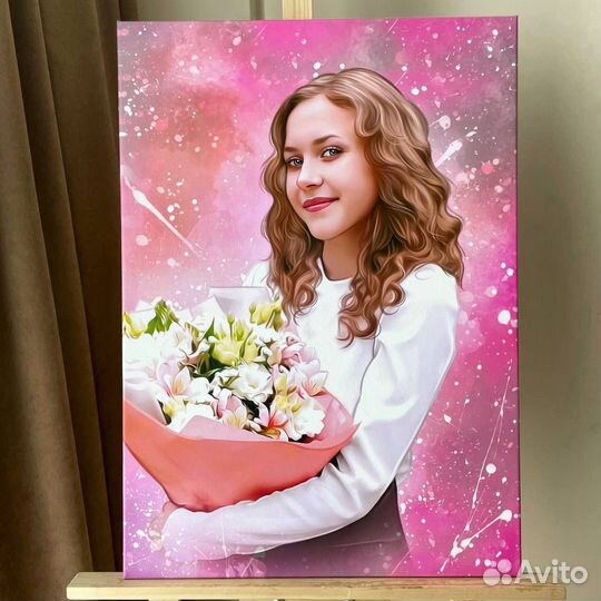 Портрет по фото на холсте на заказ