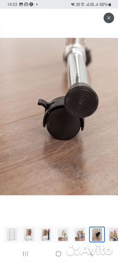 Вешалка напольная на колёсиках металлическая