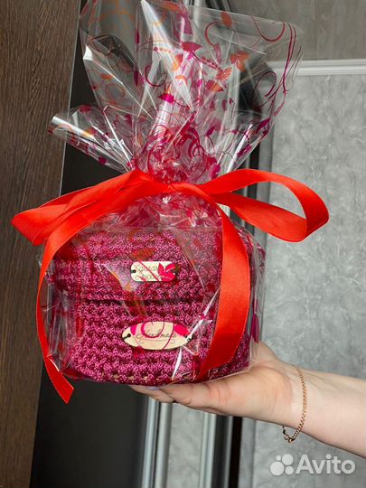 Вязаные корзинки ручной работы