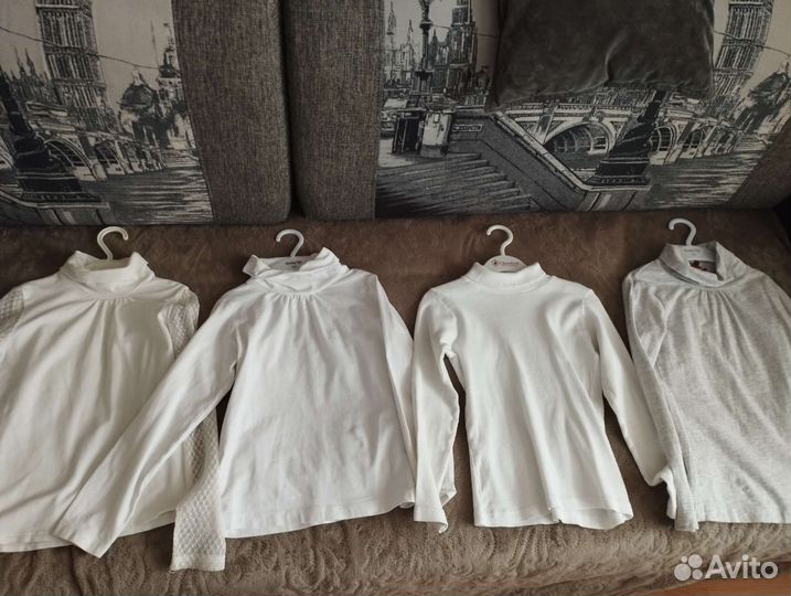 Блузки школьные, девочка 122-128