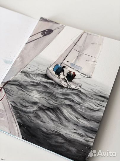 Картина акварель пейзаж