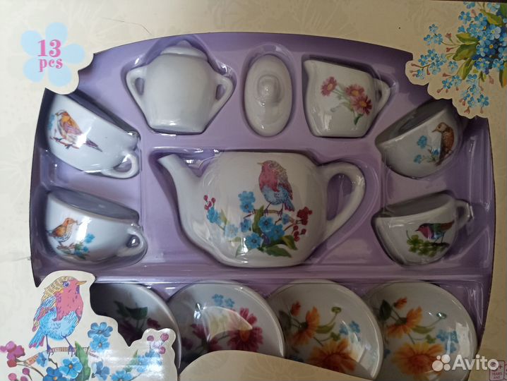 Фарфоровый набор чайной посуды детский