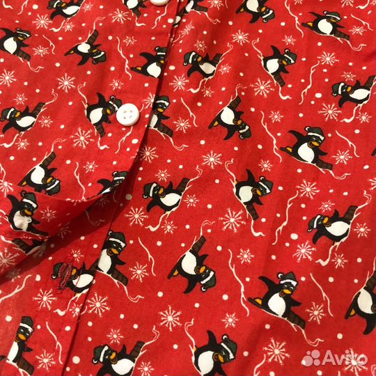 Рубашка новогодняя 110