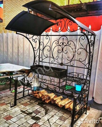 Мангал в стиле лофт