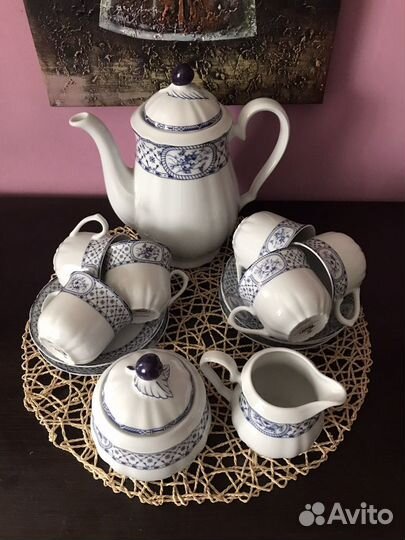 Чайно кофейный сервиз, форфор (Чехия)