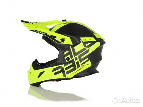 Шлем Acerbis steel carbon Yellow Fluo