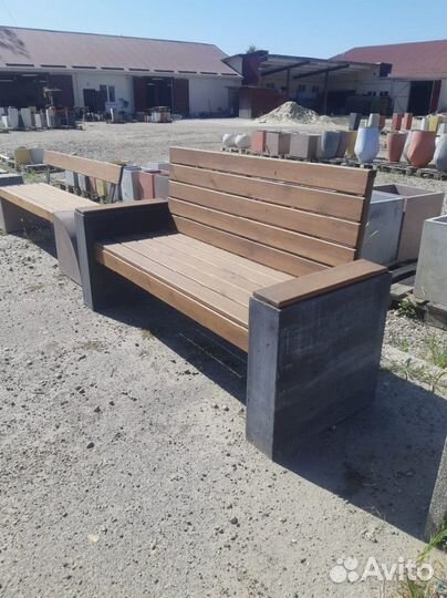 Лавочка садовая из бетона