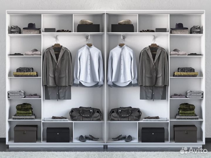 Шкаф-купе большой, 6-ти дверный