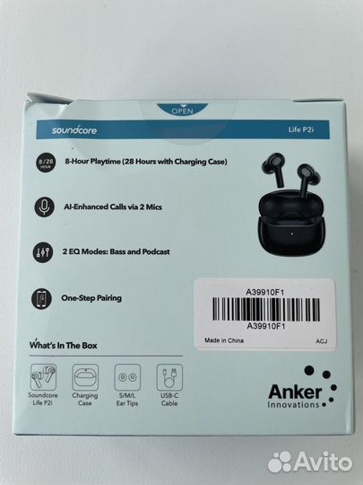 Беспроводные наушники Anker Soundcore Life p2i