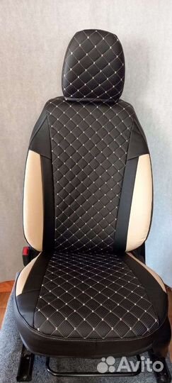 Чехлы Лада Веста бежевый Оксфорд экокожа