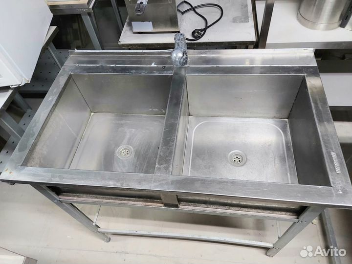 Мойка двойная 100/60 из нержавейки