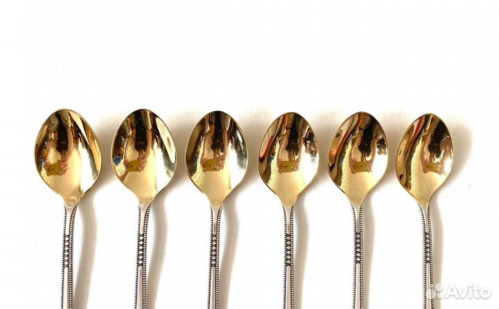 Комплект кофейных ложек времён СССР. Мельхиор