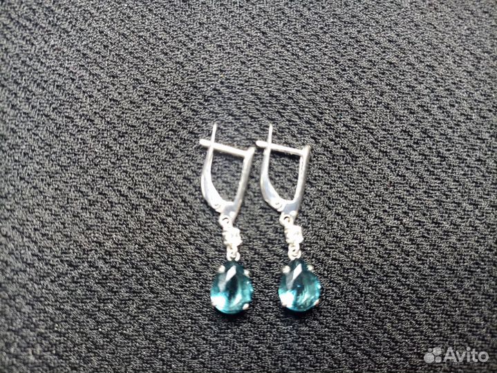 Серьги и кольцо серебро