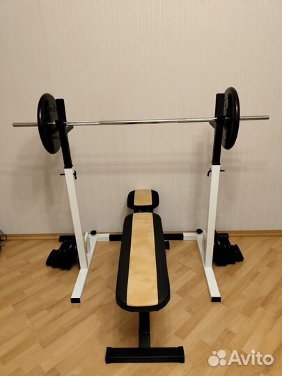Штанга гриф блины скамья