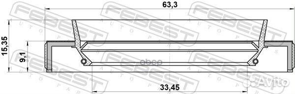 Сальник дифференциала 35x63x9/15.5 Citroen C1