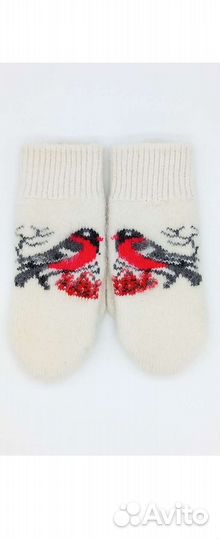 Новые Варежки женские овечья шерсть