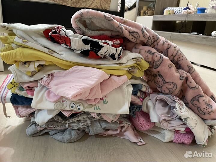 2 Больших пакета одежды на девочку 68-80