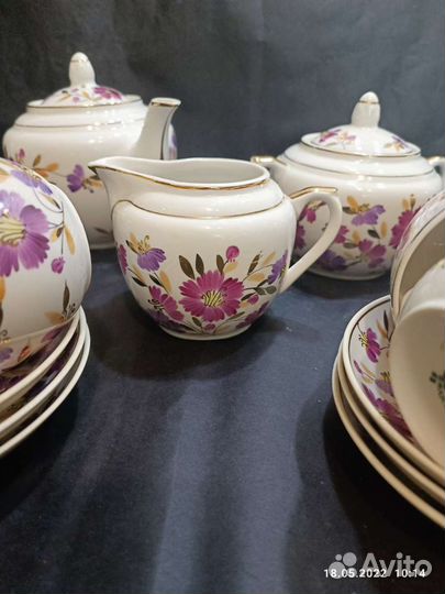 Чайный сервиз Астры дфз Вербилки 50 гг