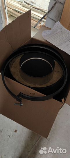 Труба для дымохода сэндвич 180х280 L1000 черн 9005