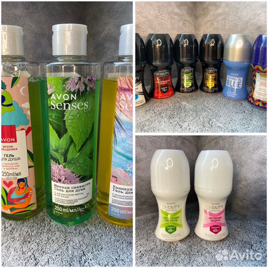 Avon, гель для душа, спрей для тела, дезодорант