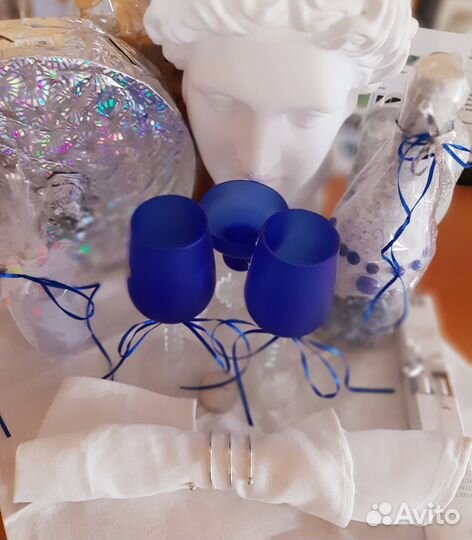 Свадебные бокалы ручной работы,наборы