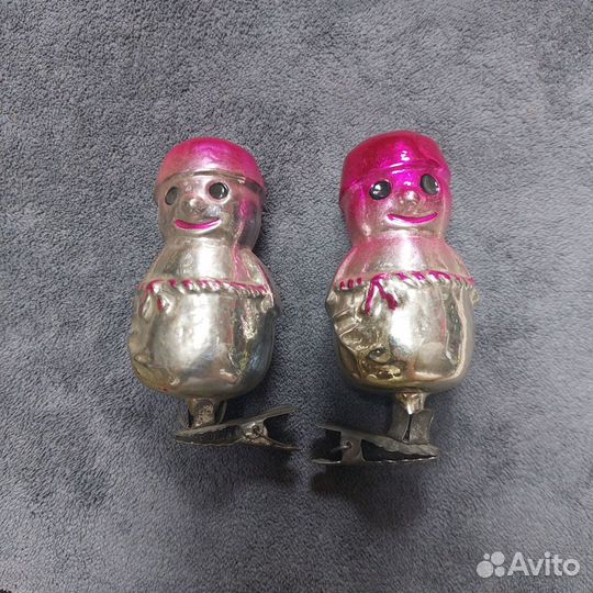 Елочные игрушки снеговик СССР 2 шт каталог