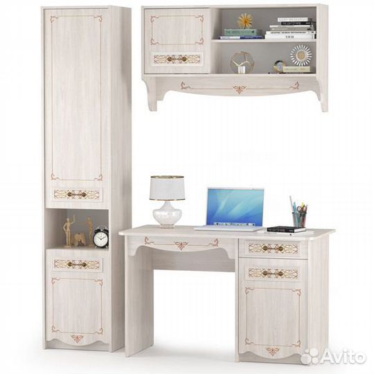 Письменный стол с полкой и пеналом Флоренция, цвет