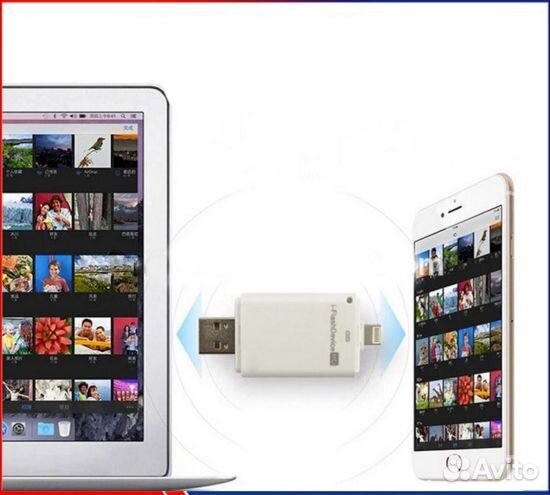 Флешка для iPhone со сменной SD картой до 128 гб