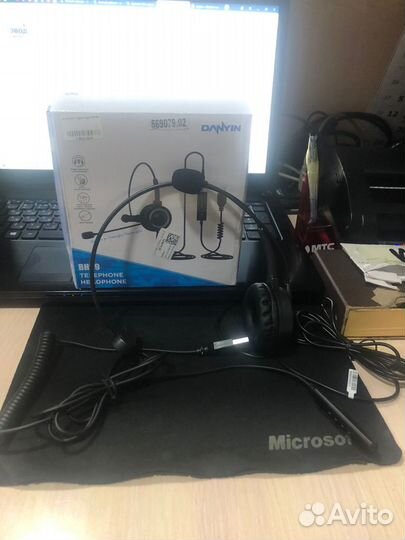 Bluetooth-гарнитура BH69 с микрофоном и шпд,3,5 м