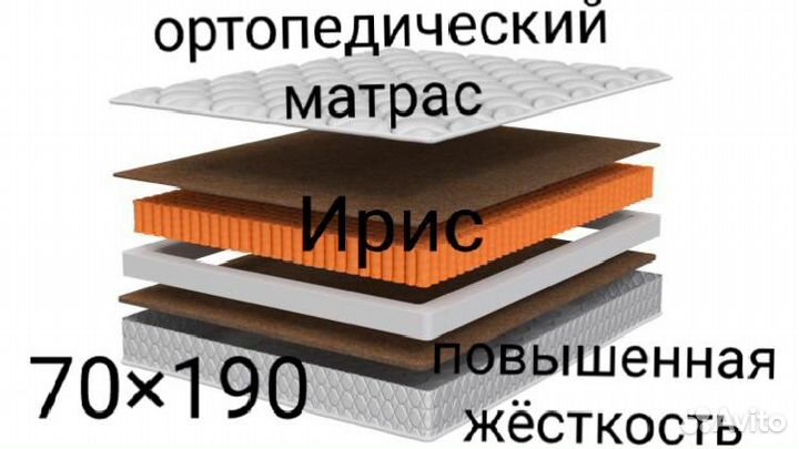 Матрас ортопедический 160х200 повышенная жёсткость