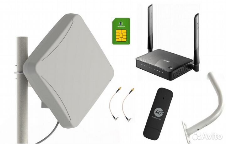 2G/3G/4G антенна, безлимитный интернет