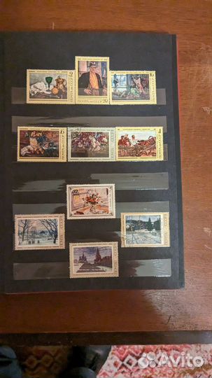 Альбом с марками. Разные марки