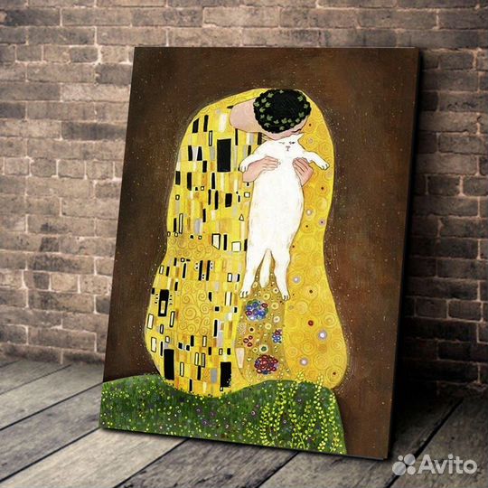 Картина Поцелуй котика