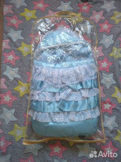 Теплый конверт на выписку