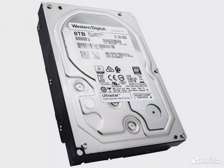 Серверный жёсткий диск, HDD, WD, Ultrastar DC HC320 0B36404, SATA, 3,5