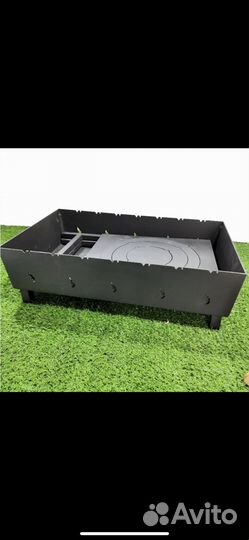 Мангал, решетка чугун, кольца комплект