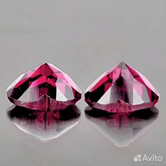 Гранат натуральный 1,52Ct 6мм 2шт VVS Сердце