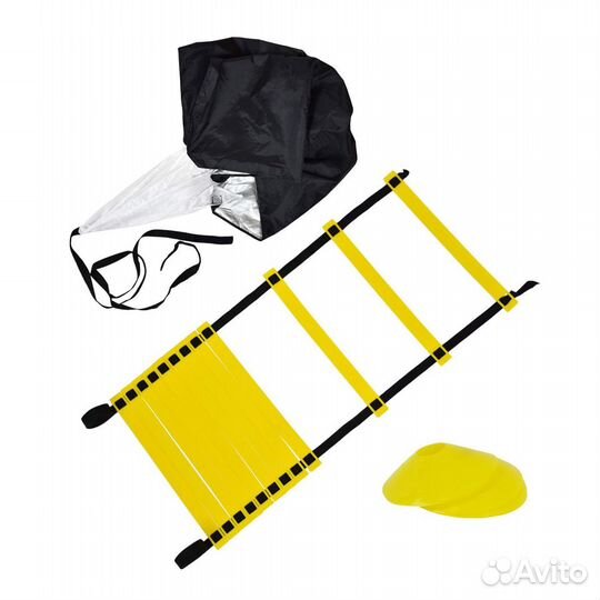 Набор для тренировки(парашют, лестница, фишки) нов