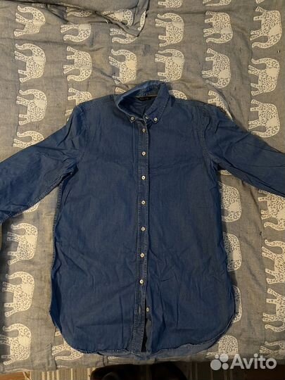 Джинсовая рубашка massimo dutti