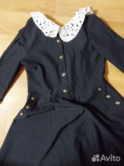 Платье школьное синее