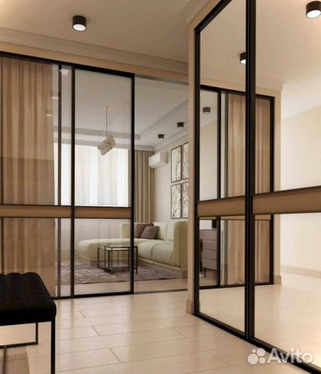 Стеклянная перегородка