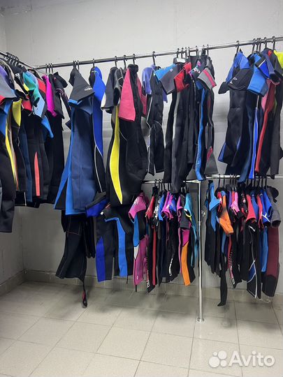 Гидрокостюм женский мужской детский укороченный