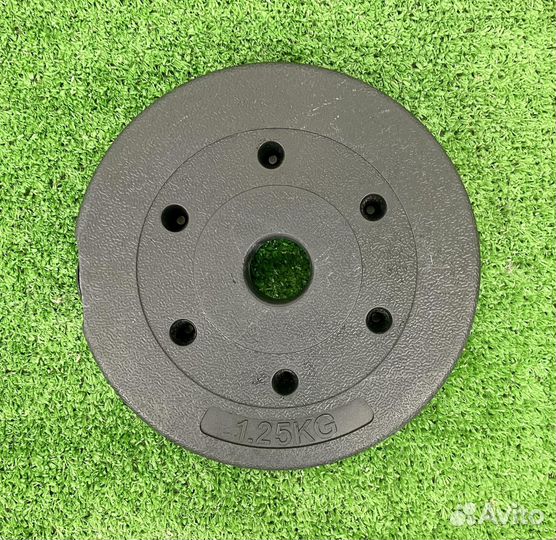 Диски (блины) для грифов штанг и гантелей 1,25 кг