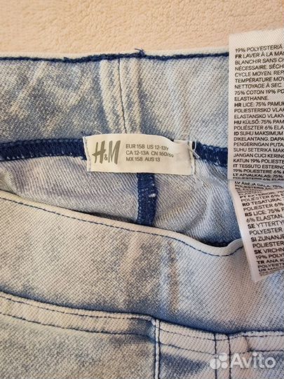 Легинсы джинсовые H&M, р.158