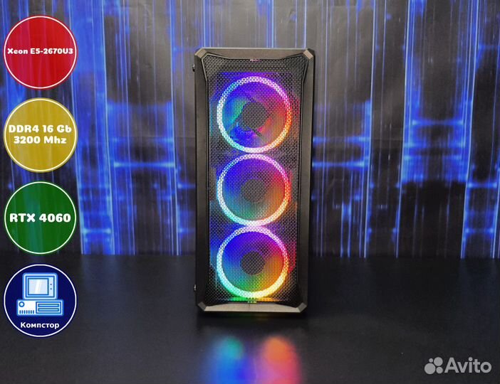 Игровой пк 2670V3-RTX4060-16DDR4-LBM8619742053-X99
