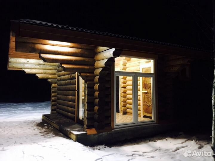 Баня на дровах на берегу озера СНТ Пески- вниира