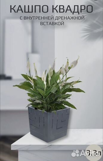 Кашпо квадро для цветов