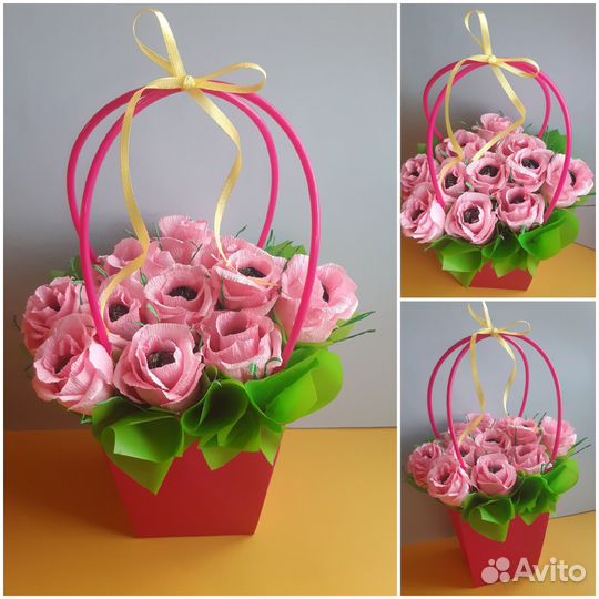 Сладкие букеты из конфет