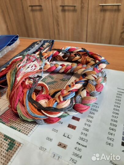 Остатки набора для вышивания 