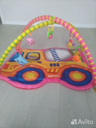 Развивающий коврик+горка и стульчик для купания